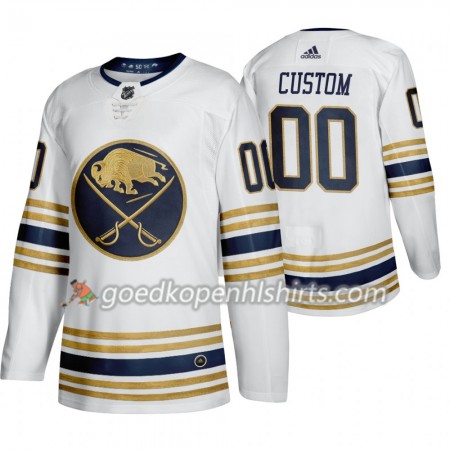 Buffalo Sabres Custom 50th Anniversary Adidas 2019-2020 Wit Authentic Shirt - Mannen
